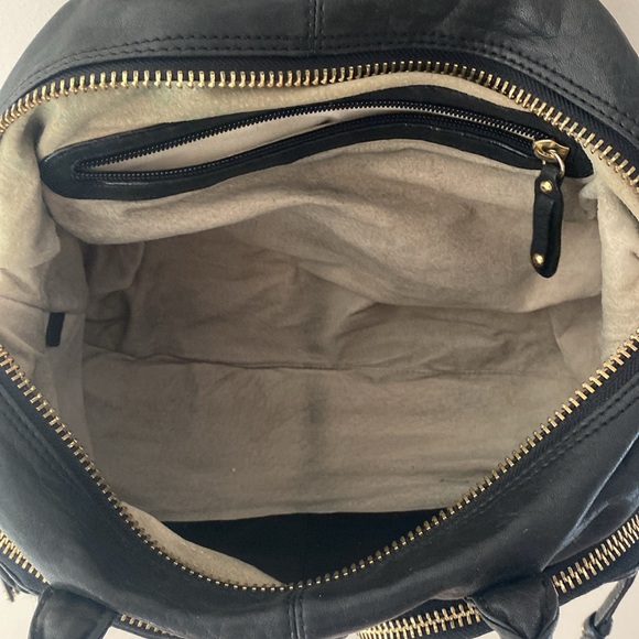 Botkier Bianca Black Large Leather Satchel Bag Purse - Picture 8 of 11